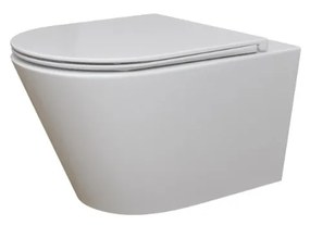 Mueller Filo randloos toilet met dunne toiletzitting 53cm wit glans