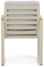 Tuinstoel Aluminium/Teak Taupe-naturel-bruin Lifestyle Garden Furniture Faro