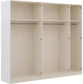 Goossens Kledingkast Easy Storage Ddk, Kledingkast 253 cm breed, 220 cm hoog, 4x draaideur en 1x spiegel draaideur midden
