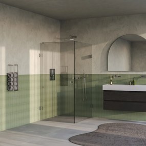 Brauer Void Carving profielloze douchecabine 90x120cm RVS geborsteld PVD