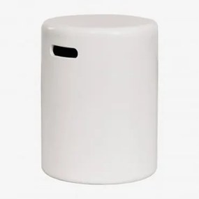 Ronde Cementen Bijzettafel (ø35 Cm) Biltet Helder Wit - Sklum