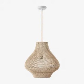 Hanglamp Voor Buiten Van Rotan Magali Natuurlijk - Wit & Ø50 Cm - ↑50 Cm Magali - Sklum