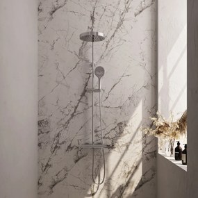 Brauer Stripe opbouw regendouche met 25cm hoofddouche en 3 standen handdouche chroom