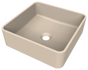 Arcqua Case waskom - vierkant - 37x37cm - mat zand WAS551124