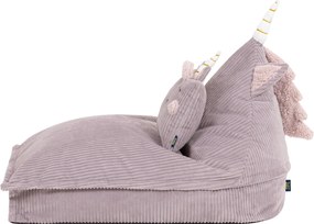 Kinder Zitzak Unicorn Lounger & Kussen Set - Lavendel