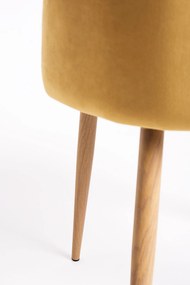 Set 4 fluwelen Vint Stoelen