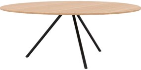 Goossens Salontafel Bo rond, hout eiken blank, modern design, 80 x 31 x 80 cm