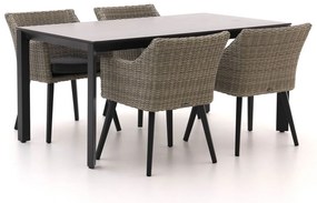 Diningset Manifesto | 4 personen | Tuinset sintered stone | 5-delig | Kees Smit Tuinmeubelen