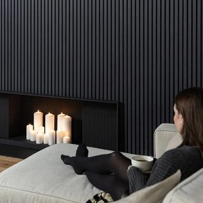 AKU Paneel Akoestisch Vilt Zwart 270x60x2,1cm - 270 cm x 60 cm x 2.1 cm | 10 kg | Paneli akoestische wandpanelen - AKU Wandpanelen