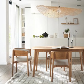 Eettafel, massief eiken, 6 couverts, Dalmar