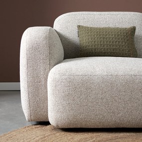 Moderne Hoekbank Rechts Beige Stof