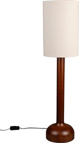 Dutchbone Jones Retro Design Vloerlamp Walnoot