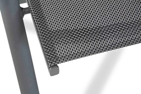 Tuinset 6 personen 220 cm Aluminium/Textileen /Graniet/Aluminium/textileen Grijs Presto Vasto/Graniet