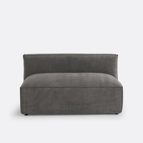 Element voor modulaire bank, 2-zit, in ribfluweel, Seven