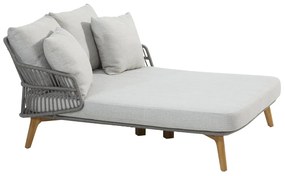 4 Seasons Outdoor Ancora 2-persoons daybed Teak Silver Grey * SALE *  Ligbed    antraciet weerbestendig