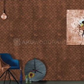 Decopaneel 60 cm x 60 cm Walnoot hout - Gardenia Smoked Brown - 3D Wandpaneel - Wanddeco