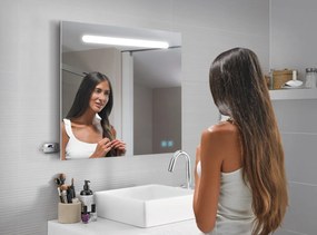 FOCCO Lina LED spiegel 80x70 met usb aansluitingen en spiegelverwarming