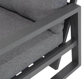 Stoel en Bank Loungeset Aluminium Grijs 4 personen Lifestyle Garden Furniture Batala