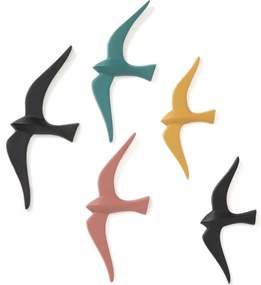 Set van 3 decoratieve vogels voor aan de wand, Tuga