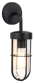 Landelijke buitenwandlamp zwart met glas - Elza Landelijk E27 IP44 Buitenverlichting