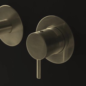 Salenzi Giro inbouw wastafelkraan geborsteld messing (afbouwdeel)