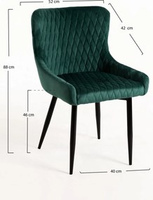 Set van 4 Sanda Fluwelen Stoelen
