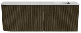 Mondiaz Joya DLux 110cm toiletmeubel ronding links shadow met wastafel faye rechts 1 kraangat opalo