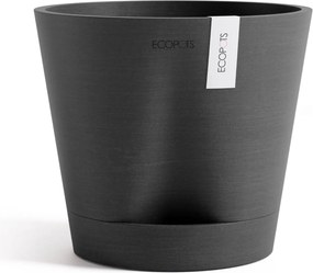 Ecopots bloempot Venice 2 20- Rond - Dark Grey - Diameter 20,1 x H17,7 cm