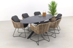 Belmond naturel/Privada 240x107 - Ovale tuinset - 7-delig