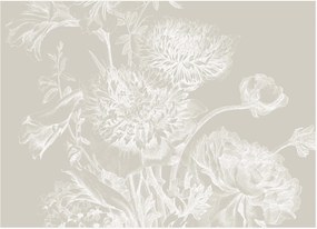 Behang Engraved Flowers
