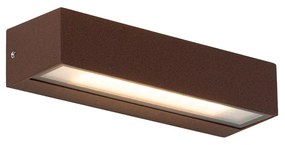 Buitenlamp Industriële wandlamp roestbruin incl. LED IP65 - Steph Modern IP65 Buitenverlichting