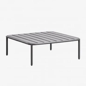 Vierkante 90x90 Cm Tuintafel Van Roubly Staal Grijs – Grafiet - Sklum