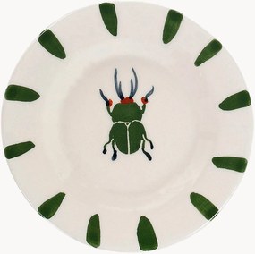 Handbeschilderd dessertbord Leafy Bug