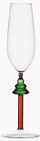 Handgemaakte champagneglas Woodland Tales van borosilicaatglas