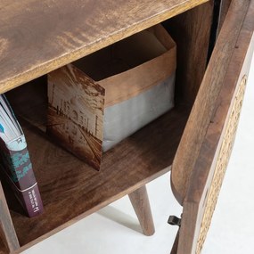 Kave Home Geraldine Bruin Tv-meubel Mangohout - 120x40x55cm.