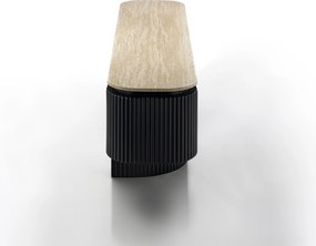 TV Meubel Met Travertin - 200x40x55cm.