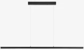 Led Lineaire Hanglamp 120 Cm Met Indirect Licht In Aluminium Danile Zwart - Sklum