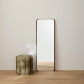 Rechthoekige spiegel, van notenhoutfineer, 42 x 120 cm, IODUS