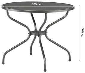 Kettler Toledo tuinset + strekmetaal tafel 105 cm.