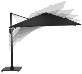 Garden Impressions Zweefparasol Hawaii Deluxe 300x300 - donker grijs - zwart