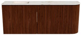 Mondiaz Joya DLux 100cm toiletmeubel ronding rechts ruby met wastafel faye links zonder kraangat frappe