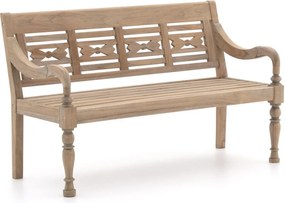 Parkbank ROUGH | Teakhout | 2 personen | Tuinbank Old Teak Greywash | 150cm | Kees Smit Tuinmeubelen