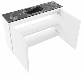 Mondiaz Ture DLux toiletmeubel 80cm talc met wastafel lava midden zonder kraangat