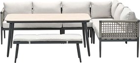 Garden Impressions Burela lounge dining set 6-delig rechts - taupe