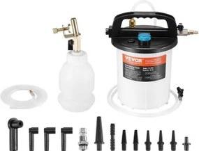 VEVOR Remontluchterset 3 L Remvloeistofextractor met 1 L Siphon-navulfles en 13 slangaansluitingen, complete remvloeistofontluchter met verlengde siliconenslang en handvat