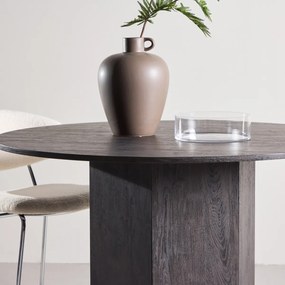 Ronde Eettafel Vijfhoekpoot Zwart - 120 X 120cm.