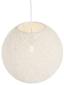 Landelijke hanglamp wit bol 45cm - Corda