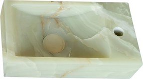 Saniclear Green Onyx fontein met kraangat rechts 39x22x10cm