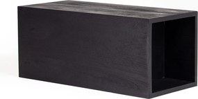 Banktafel Zwart Met Opbergruimte - 92 X 42cm.