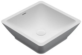 Riho Avella waskom solid surface vierkant wit mat